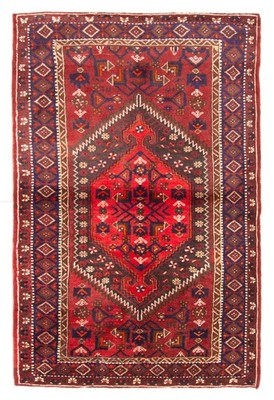Traditional Vintage Hand-Knotted Area Rug 4'6'' x 6'11'' Oriental Wool Carpet