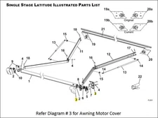 Carefree RV R001783-006 Latitude AWNING-REPAIR PARTS RV
