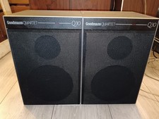 Vintage Goodmans Quartet Q30 Black Wired 2-Way Bookshelf Speakers Pair K373