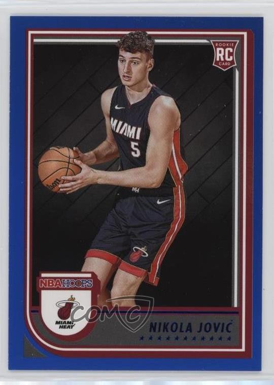 2022-23 Panini NBA Hoops Rookies Blue Nikola Jovic #256 0u2j