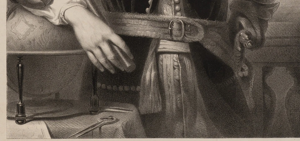 WAANDERS (*1809) nach BOL (*1616), Porträt des Admirals de Ruyter, Lith. - Bild 4 von 4