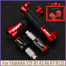Red -For YAMAHA YZF R6 R125 Motorcycle Handlebar Grips Bar End Cap Tire Valve