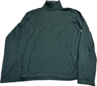Linea Donna Size XL 100% Extra Fine Merino Wool Made in Italy Sweater Green