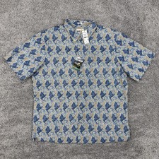 Reyn Spooner Shirt Men XL NWT Speedy Swords Fish Short Sleeve Camp MSRP: 119.50