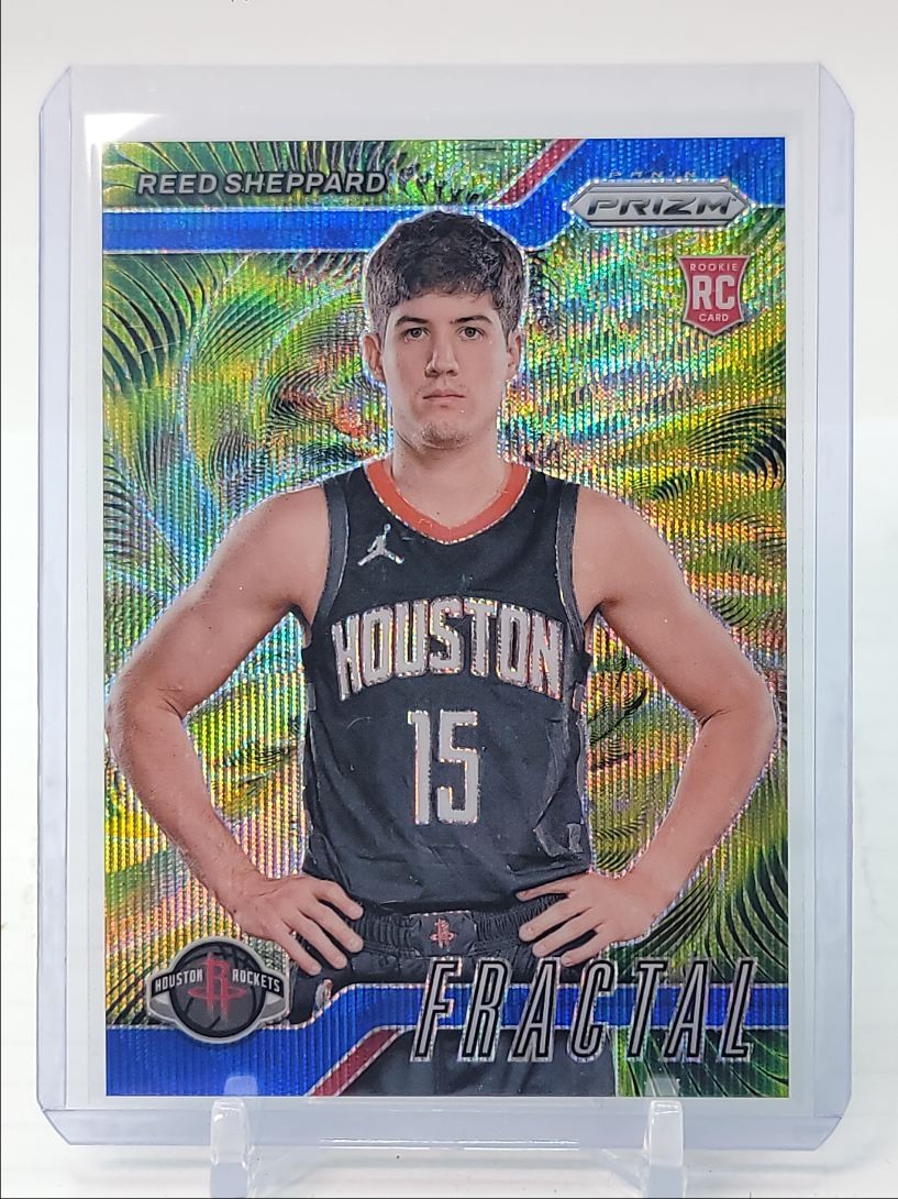 REED SHEPPARD 2024-25 PANINI PRIZM FRACTAL ROOKIE BLUE WAVE RC /175 Q5118