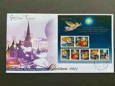 GB 2011 CHRISTMAS MINI SHEET BUCKINGHAM FDC SIGNED STEWART JONES RECTOR LTD ED