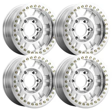 (Set-4) Vision Beadlock 398FNBL 18x9 8x170 -12mm Machined Wheels Rims 18 inch