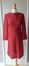 Vintage 1960s 1970s Jaeger Red Crepe dress size 10