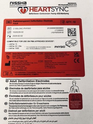 Physio Control Lifepak Quick Combo Defib Pads. NEW, Long Shelf Life,  EXP 2-29!!