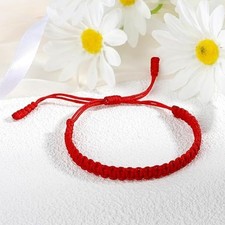 Hand-Knitted Lucky String Bracelet Adjustable Prayer Bracelets Protection