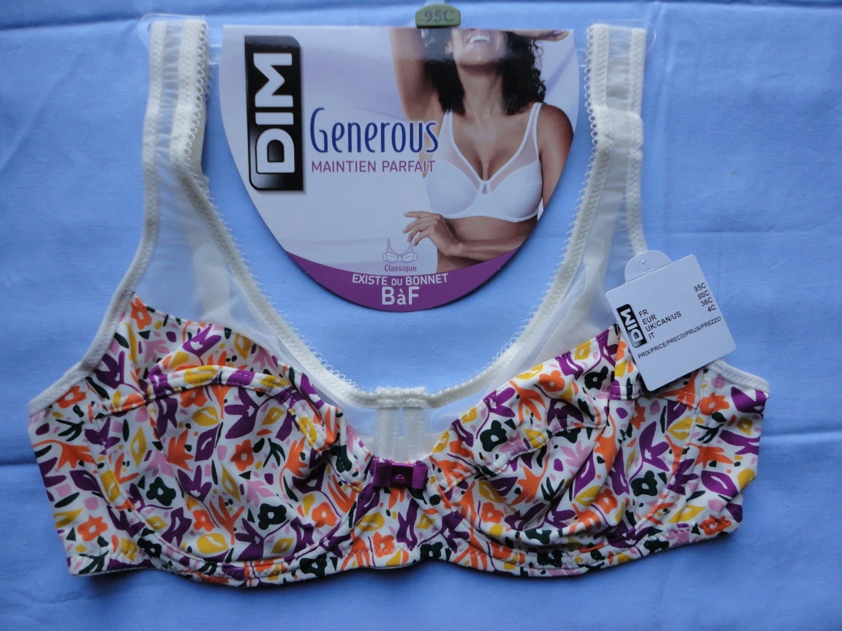 Soutien-gorge DIM Violet - Taille 95C - Neuf Avec Étiquettes - Prix D'origine 45€