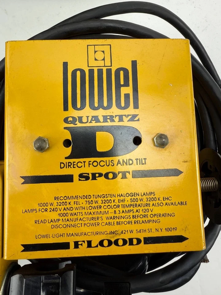 Лот из 4 винтажных кварцевых точечных прожекторов Lowel D - Изображение 4 из 4