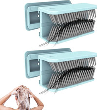 2 Pack Silicone Shower Hair Catcher Drain Cover Blue