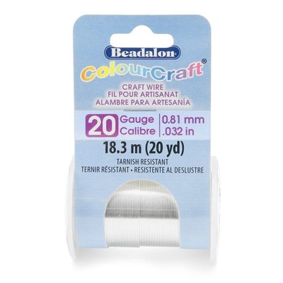 Colourcraft Wire 20 Gauge / 0.81 Mm Tarnish Resistant Silver Plated 13.8 M / 15