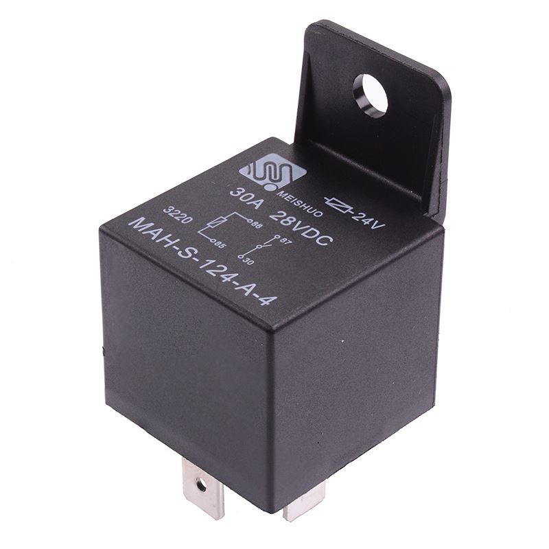 24V Automotive Auto Relay 40A 4 Pin Bracket SPNO Auto Truck