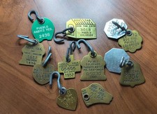 (10) étiquettes vintage pour chien Pueblo Colorado