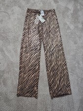 Be Fun Pantalone Paillettes Gamba Larga Made in France Nero/Oro Rosa Donna Taglia M