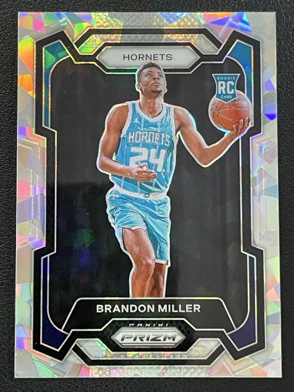 Brandon Miller 2023-24 Panini Prizm Cracked Ice Prizm Base RC #152 -k5w