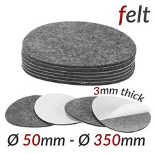 Felt pads 50mm-350mm round furniture pads. 5mm thick chair leg floor protectors
