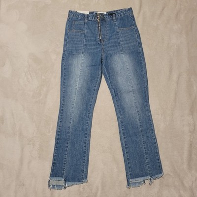 EVIDNT Jeans Womens Size 28 Tangier Step Hem Straight Anthropoligie Blue New