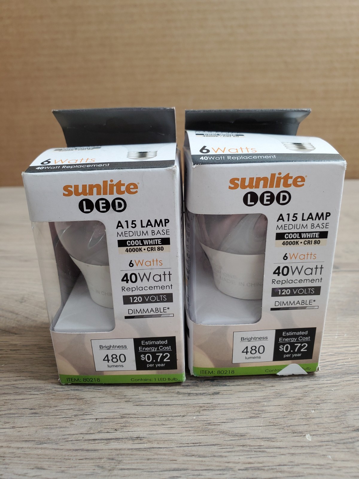 2 Sunlite LED A15 Refrigerator Light Bulb, 40k- Cool White 