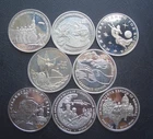 Russia 8 proof coins 3 rub. 1991 - 1994