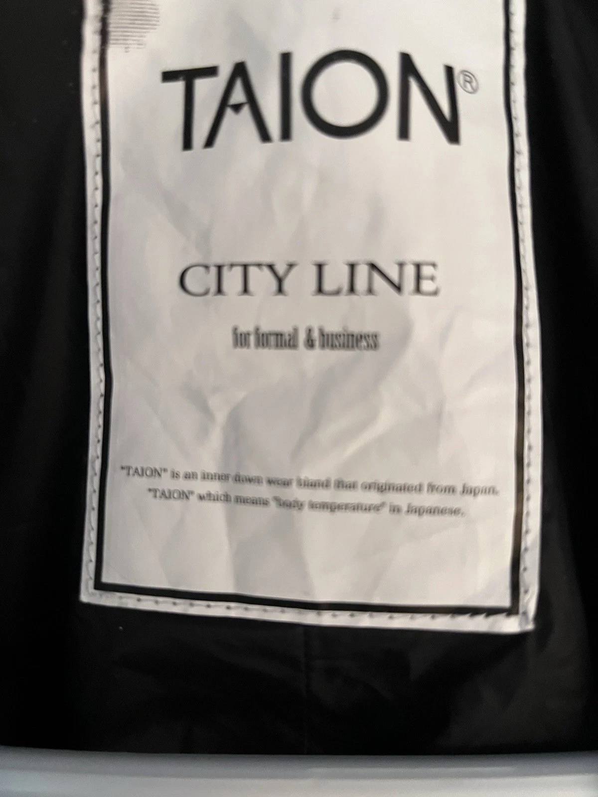 TAION City Line For Formal & Business Down Dress Vest Black Sz Asia L US Medium - product detail image 6