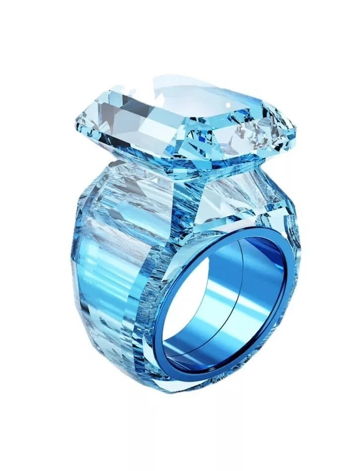 Blue Swarovski Crystal Ring for sale - eBay