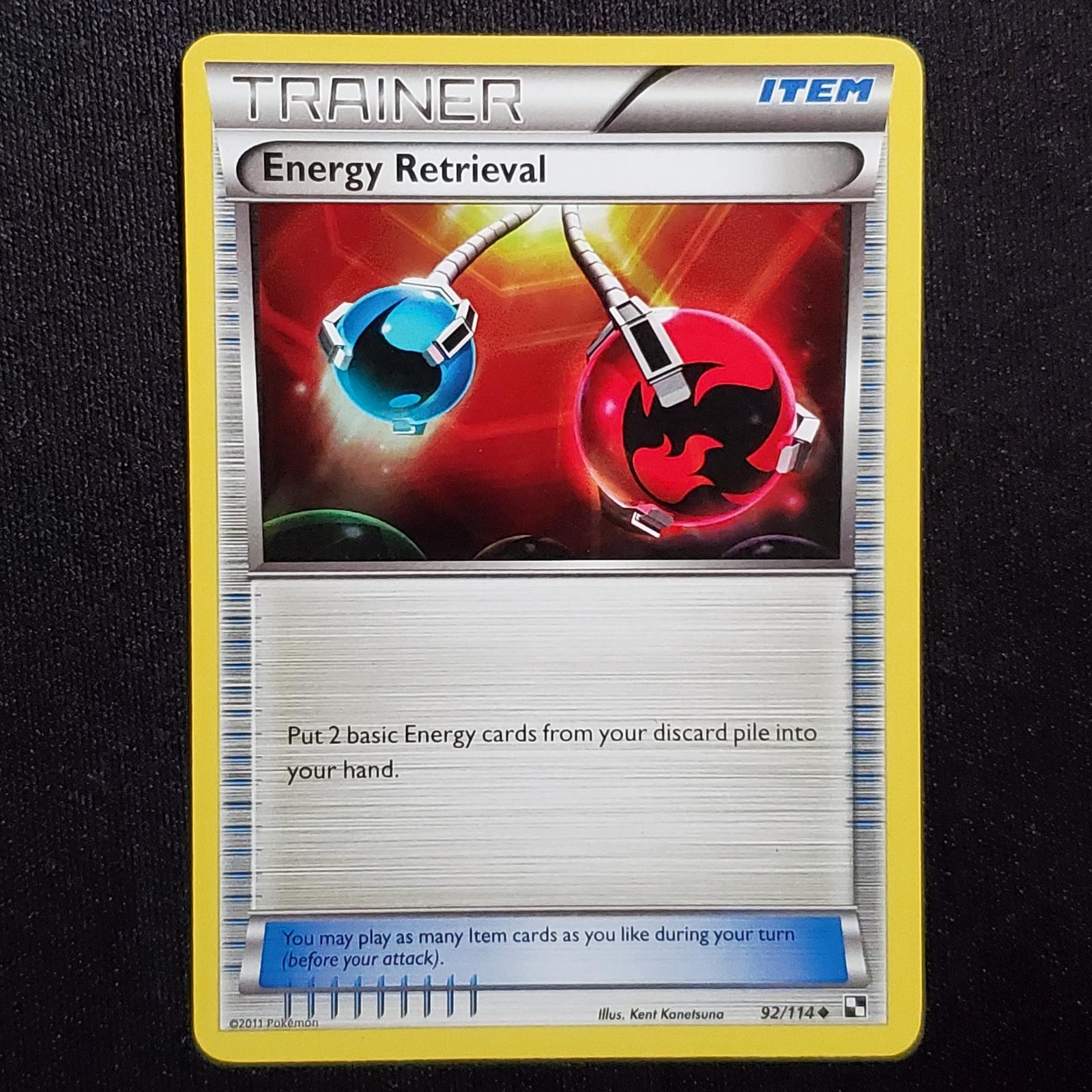 Energy Retrieval 92/114 Uncommon Black & White Pokemon Heavily Played