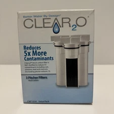3 Pack CLEAR2O Water Pitcher Filters CWF1034 NSF rated 50 Gal. each, NEW in Box