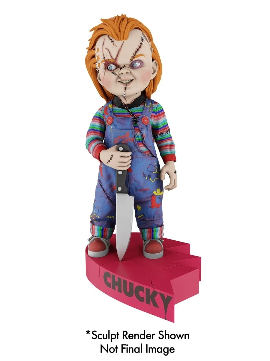 NECA Bride of Chucky Chucky (Heart Connect Base) Head Knocker NEW! In Stock