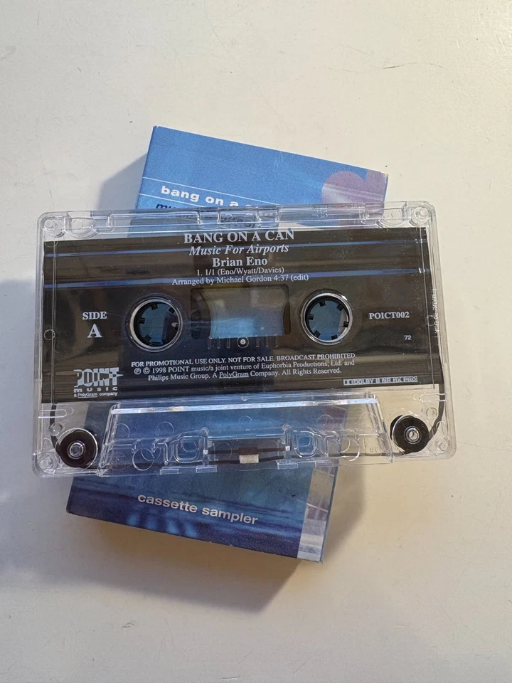 RARE BRIAN ENO BANG ON A CAN - MUSIC FOR AIRPORTS (1998) CASSETTE SAMPLER - Image 3 of 4