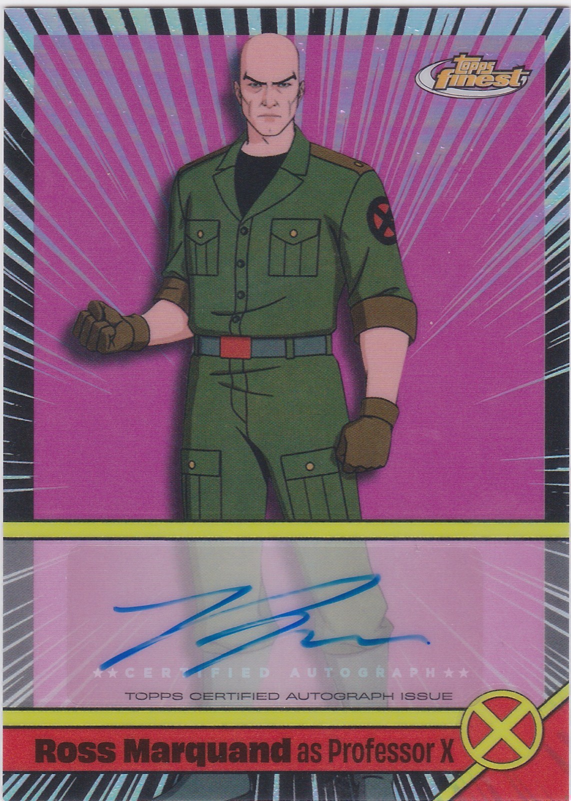 Professor X AUTO 2025 Topps Finest X-Men '97 Marvel #VA-RM Ross Marquand