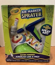 Crayola Air Marker Sprayer Set, Airbrush Kit, Electric Powered, Spray Art, NEW