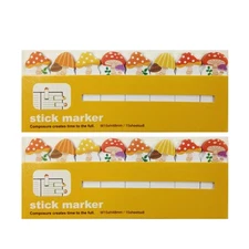 Wrapables Bookmark Flag Tab Sticky Markers, Mushrooms (Set of 2)
