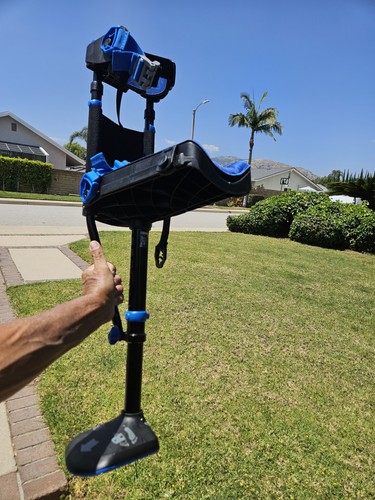 iWALK 3.0 Hands-Free Crutch Adjustable Height Knee Pad Lightweight Black Blue