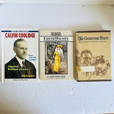 Lot 3 US History Books Edith Wilson Calvin Coolidge Frontier Boyhood Presidents