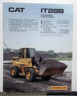 1988 Caterpillar IT28B Integrated Toolcarrier Specs Construction Sale Brochure