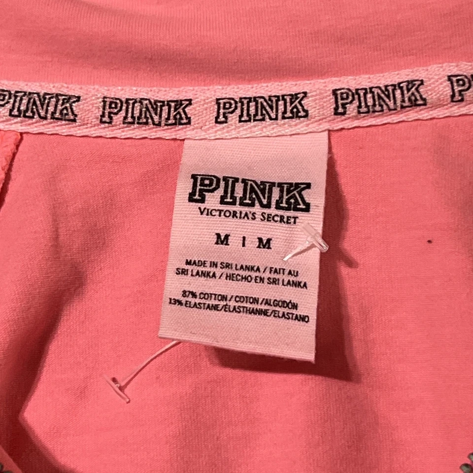 Pullover deportivo Victoria’s Secret rosa Ultimate 1/4 cremallera talla mediana Foto 3 de 4