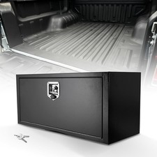Black Steel Underbody Tool Box T-Handle 36x14x16 Truck Trailer RV