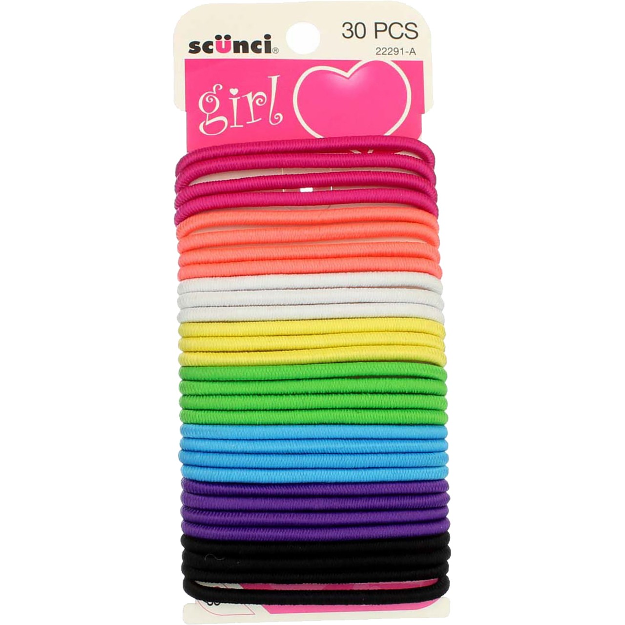 Scunci With Love Hair Elastics 6 Pack 30 Count