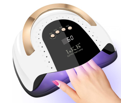 Lámpara UV LED profesional 268W, secador de uñas con sensor automático y 4 tempo