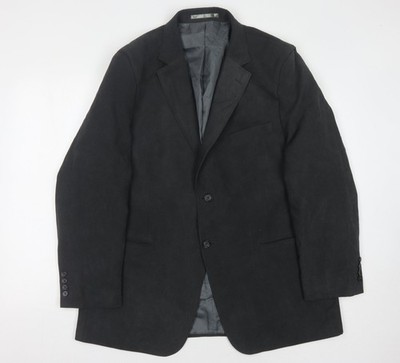 The Savile Row Company Herren Sakko Schwarz 44 Regular Fit