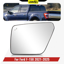 Left Side Blind Spot Heated Mirror Glass W/ For Ford F150 2021-2025