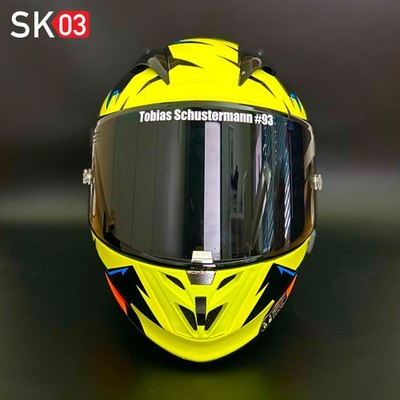 2x Visieraufkleber Name Schriftzug Motorrad Helm Aufkleber Wunschname Wunschtext