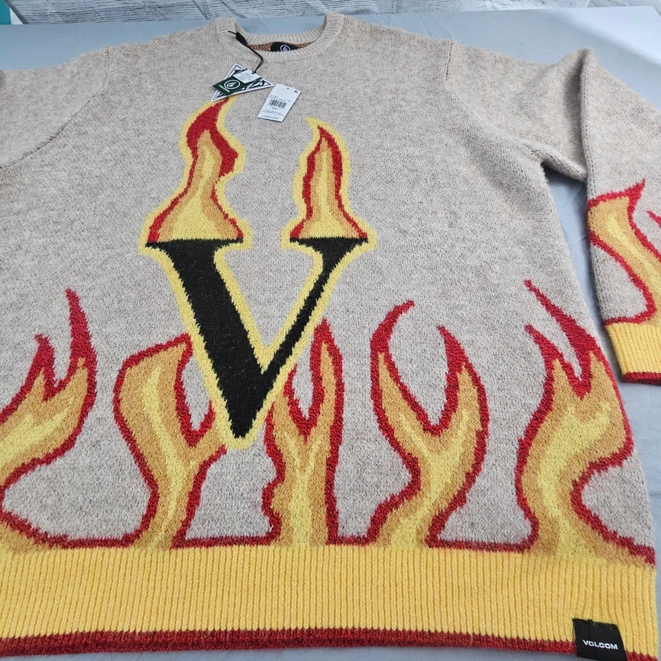Men's VOLCOM & Fergadelic Collab XXL Flame Sweater NWT L660 - Image 2 of 4