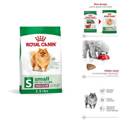 Royal Canin Size Health Nutrition Small Indoor Adult Dog Food 2.5 lb Bag