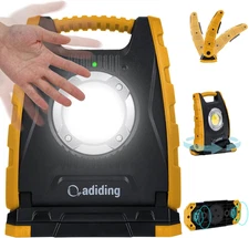 Rechargeable LED Work Light 4400Mah - Portable Flood Light with Sensor & 360 Rot