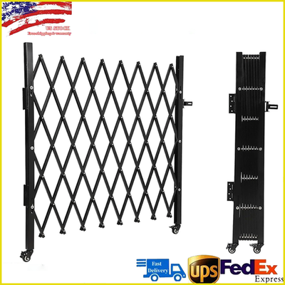 #ad Single Folding Security Gate Aluminum Rolling Door Gate Expanding Scissor Gate $87.39