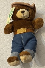 Smokey the Bear Vtg Teddy Stuffed Animal Plush 1985 Three Bears Inc 12" Tag New